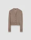 Joseph Cashair Semi-sheer Cashmere Cardigan In Escargot