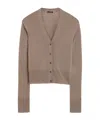 Joseph Cashair Semi-sheer Cashmere Cardigan In Gray
