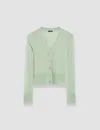 Joseph Womens Matcha Cashair V-neck Cashmere Cardigan Xs In Matcha