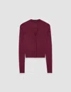Joseph Cashair Cardigan In Merlot