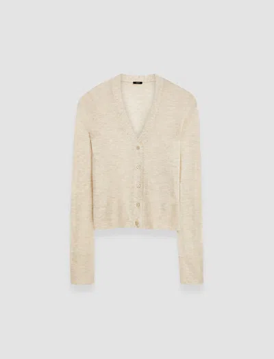 Joseph Cashair Cardigan In Oat Melange