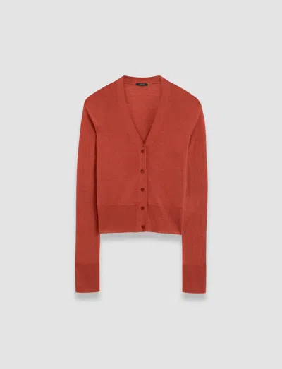 Joseph Cashair Cardigan In Orange
