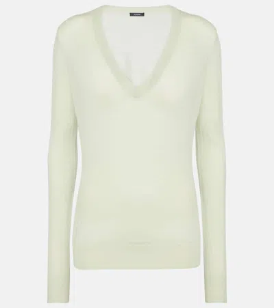 Joseph Cashair Cashmere Sweater In Green