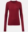 Joseph Cashair Round Neck Jumper In Red