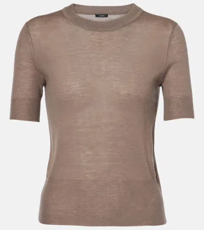 Joseph Cashair Cashmere Top In Beige