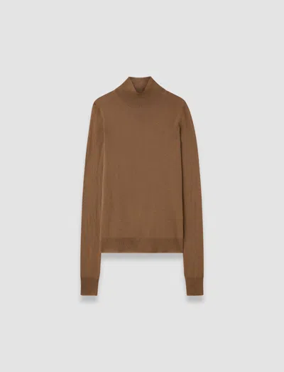Joseph Cashair High Neck Jumper In Brown