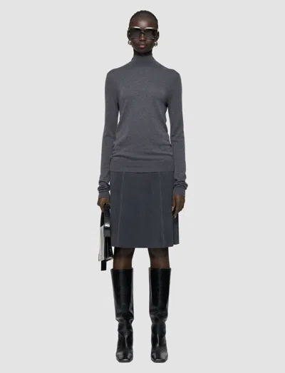 Joseph Cashair High Neck Jumper In Gray