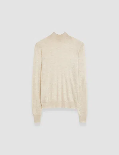 Joseph Cashair High Neck Jumper In Oat Melange