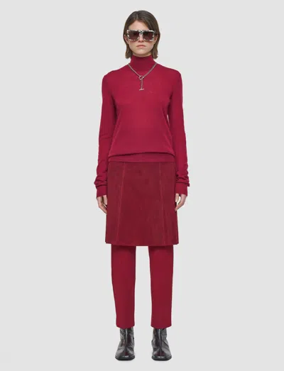 Joseph Cashair High Neck Jumper In Red