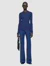 Joseph Cashair Round Neck Jumper In Blue
