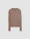 Joseph Womens Escargot Cashair Round-neck Cashmere Jumper In Escargot