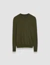 Joseph Cashair Round Neck Jumper In Hass Avocado