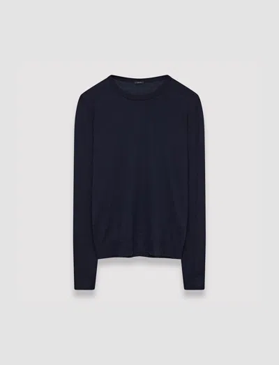 Joseph Cashair Round Neck Jumper In Navy