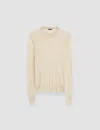 Joseph Cashair Round Neck Jumper In Oat Melange