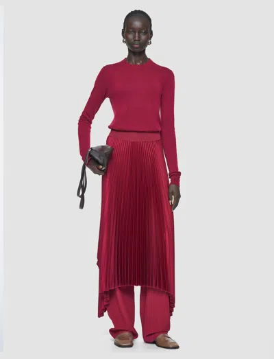 Joseph Cashair Round Neck Jumper In Red