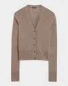 Joseph Cashair Semi-sheer Cashmere Cardigan In Escargot