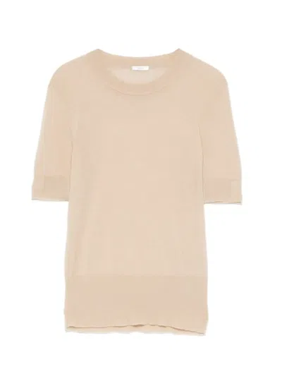 Joseph Cashair Short-sleeve Top In Neutral