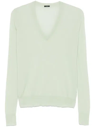 Joseph Cashair Sweater In Green