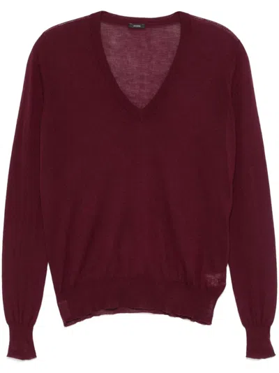 Joseph Cashair Sweater In Red