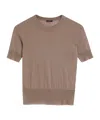 Joseph Womens Escargot Cashair Short-sleeved Cashmere Top In Brown