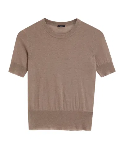 Joseph Womens Escargot Cashair Short-sleeved Cashmere Top