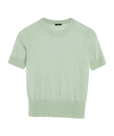 Joseph Womens Matcha Cashair Short-sleeved Cashmere Top