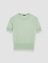 Joseph Womens Matcha Cashair Short-sleeved Cashmere Top In Matcha