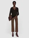 Joseph Cashair V Neck Jumper In Brown