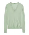 Joseph Womens Matcha Cashair V-neck Cashmere Jumper In Gray