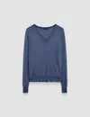 Joseph Cashair V Neck Jumper In Harbour