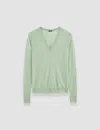 Joseph Womens Matcha Cashair V-neck Cashmere Jumper In Matcha