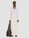 Joseph Cashair V Neck Jumper In Pink