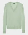 Joseph Womens Matcha Cashair V-neck Cashmere Jumper In Matcha