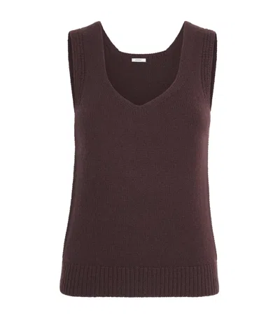 Joseph Cashmere Aba Tank Top In Brown