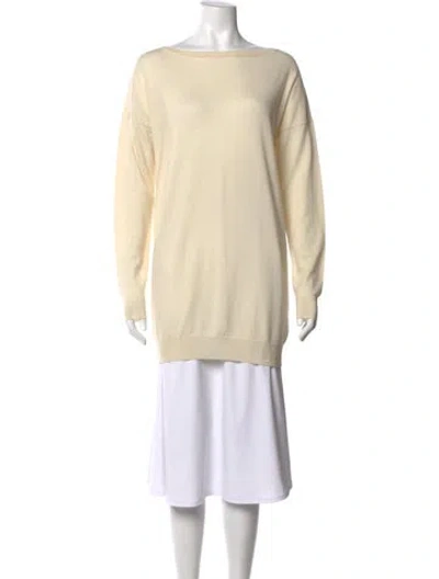 Pre-owned Joseph Cashmere Bateau Neckline Sweater In Neutrals