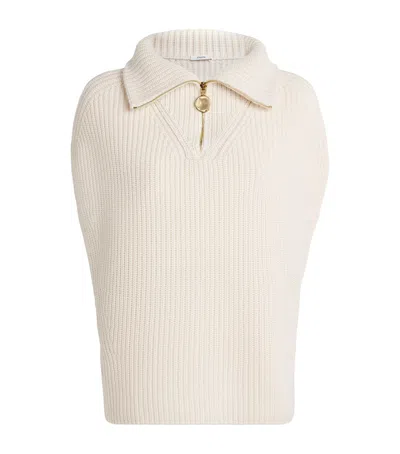 Joseph Cashmere-blend Ribed Raffet Sweater In White