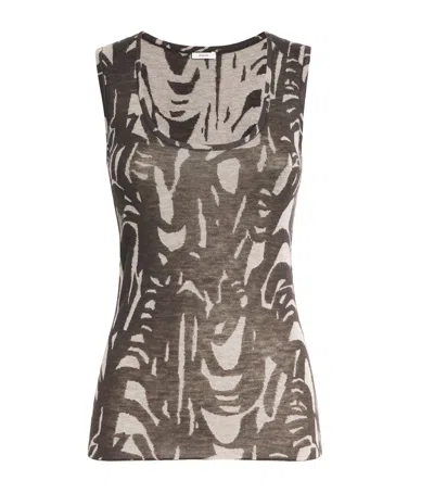 Joseph Cashmere-blend Silla Tank Top In Animal Print
