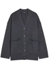 Joseph Oversized Cashmere Cardigan In Gray