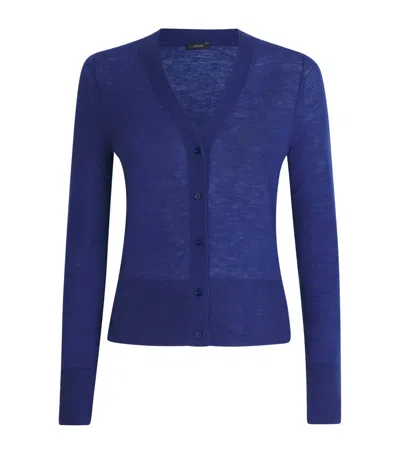 Joseph Cashmere Cashair Cardigan In Blue