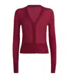 Joseph Cashmere Cashair Cardigan In Burgundy