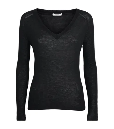 Joseph Cashmere Cashair Cetus Sweater In Black