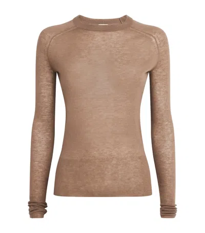 Joseph Cashmere Cashair Geras Sweater In Brown