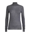 Joseph Cashmere Cashair High-neck Sweater In Blue