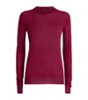Joseph Cashmere Cashair Round-neck Sweater In Burgundy