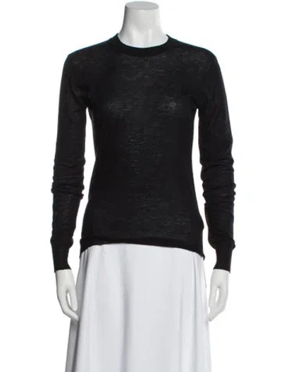 Pre-owned Joseph Cashmere Crew Neck Sweater In Black