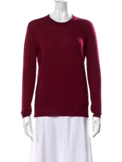 Pre-owned Joseph Cashmere Crew Neck Sweater In Burgundy