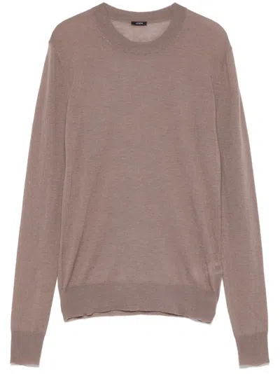 Joseph Cashmere Crew-neck Top In Brown