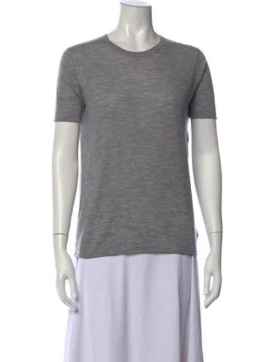 Pre-owned Joseph Cashmere Crew Neck T-shirt In Grey