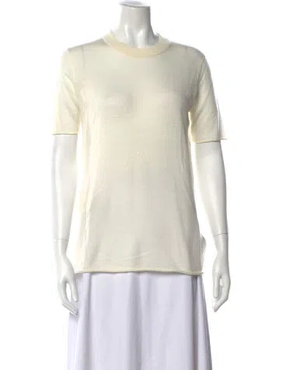 Pre-owned Joseph Cashmere Crew Neck T-shirt In Neutrals