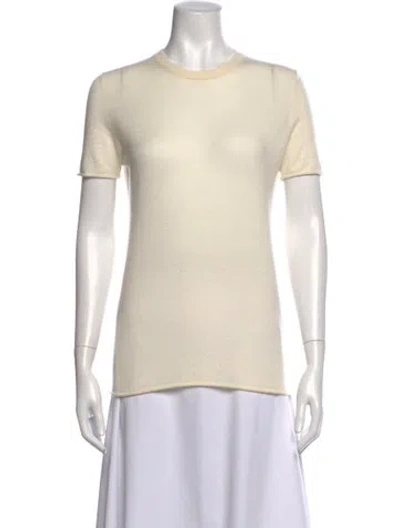 Pre-owned Joseph Cashmere Crew Neck T-shirt In Neutrals